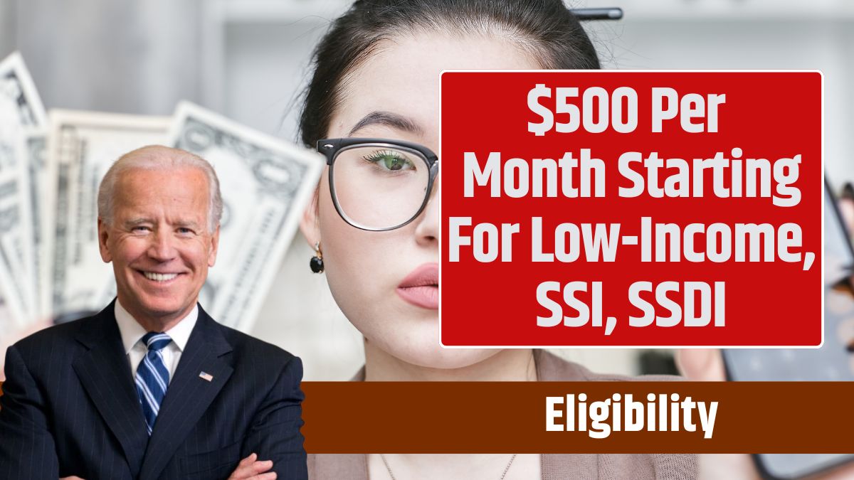 $500 Per Month Starting For Low-Income, SSI, SSDI