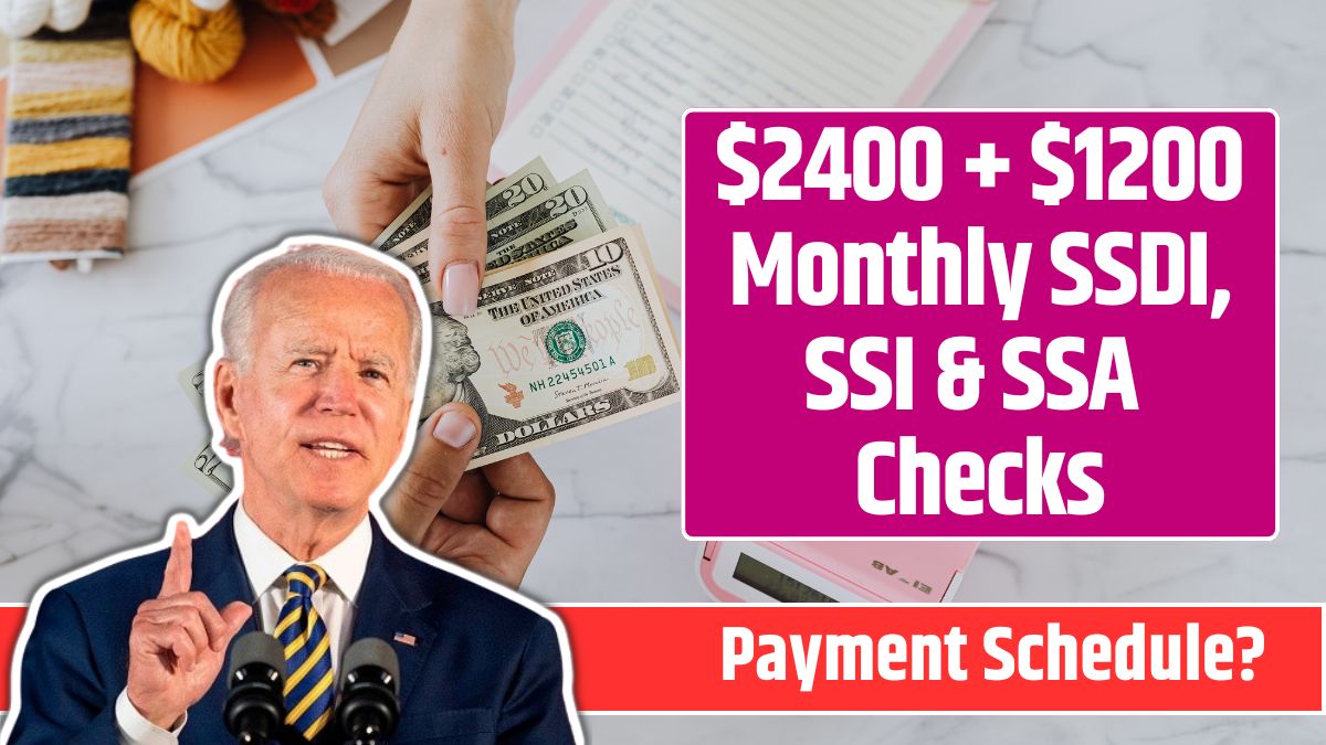 $2400 + $1200 Monthly SSDI, SSI & SSA Checks