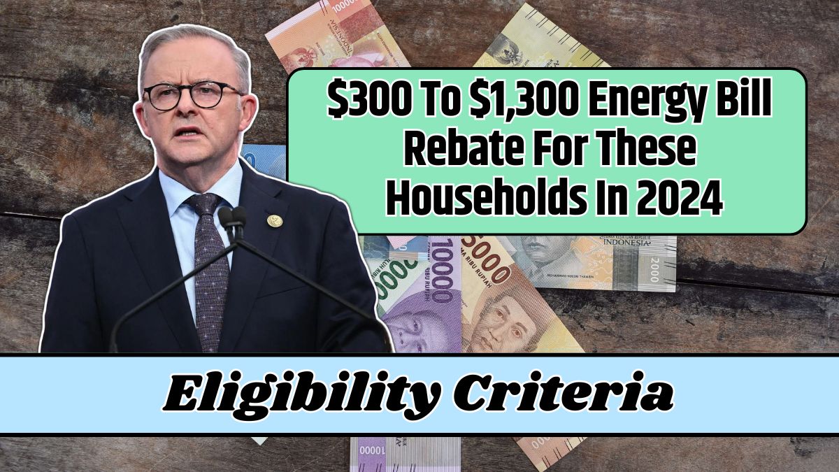 $300 To $1,300 Energy Bill Rebate For These Households In 2024