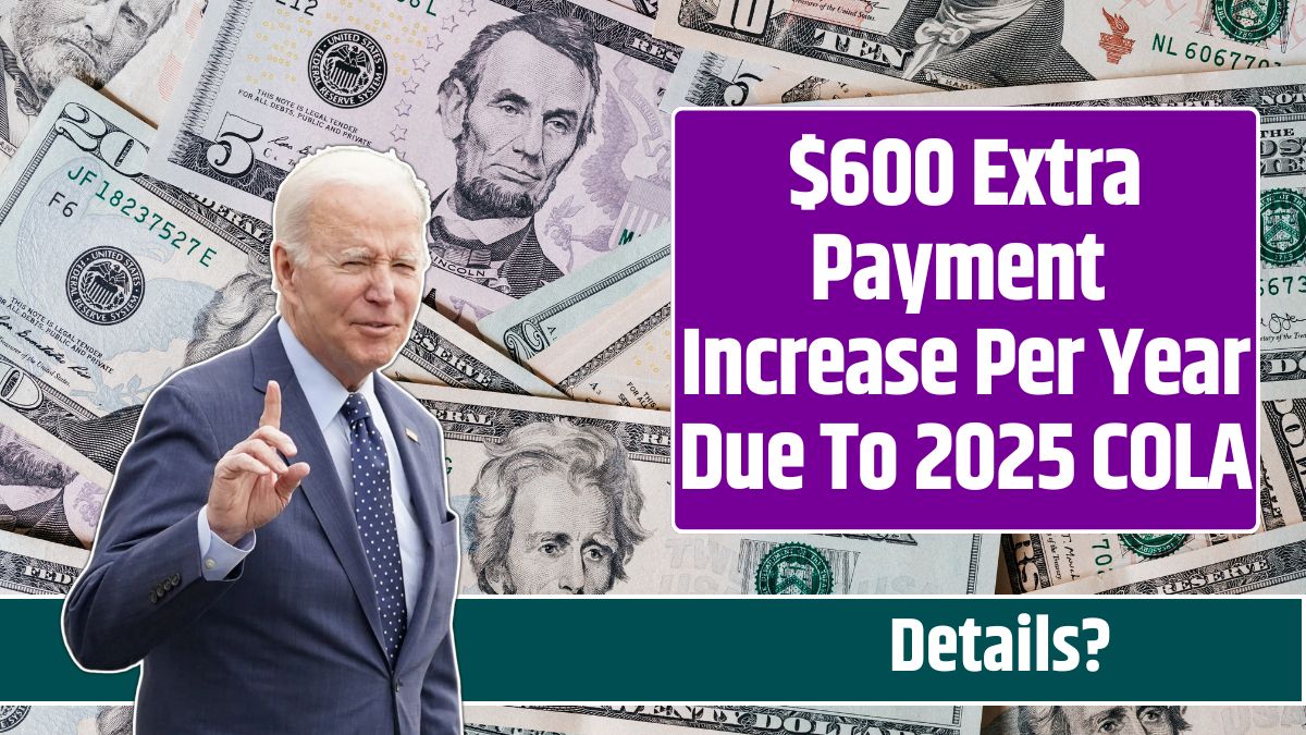 $600 Extra Payment Increase Per Year Due To 2025 COLA