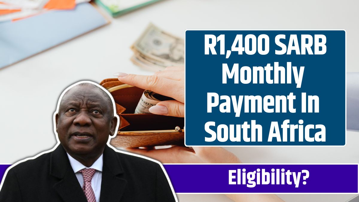 R1,400 SARB Monthly Payment In South Africa