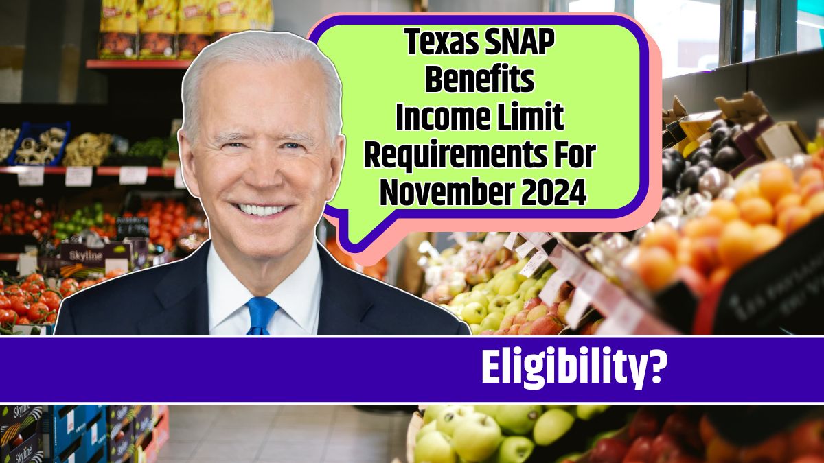 Texas SNAP Benefits Income Limit Requirements For November 2024