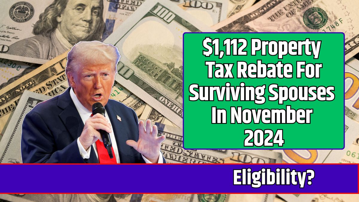 $1,112 Property Tax Rebate For Surviving Spouses In November 2024