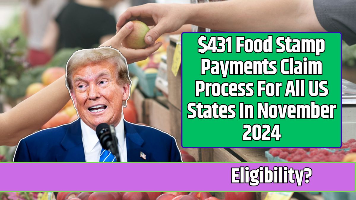 $431 Food Stamp Payments Claim Process For All US States In November 2024