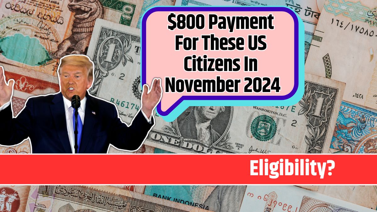 $800 Payment For These US Citizens In November 2024