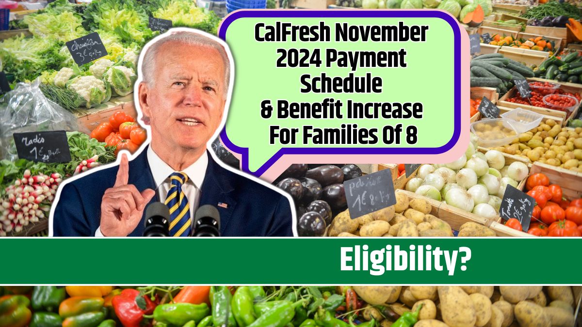 CalFresh November 2024 Payment Schedule & Benefit Increase For Families Of 8