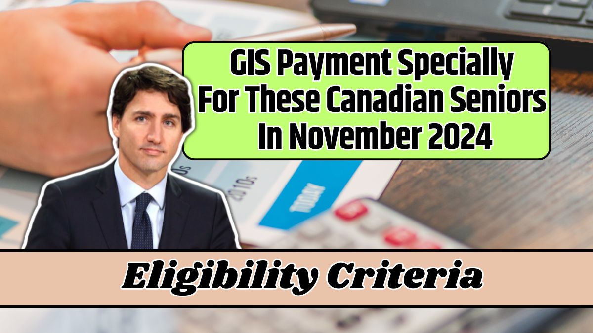 GIS Payment Specially For These Canadian Seniors In November 2024