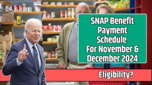 SNAP Benefit Payment Schedule For November & December 2024